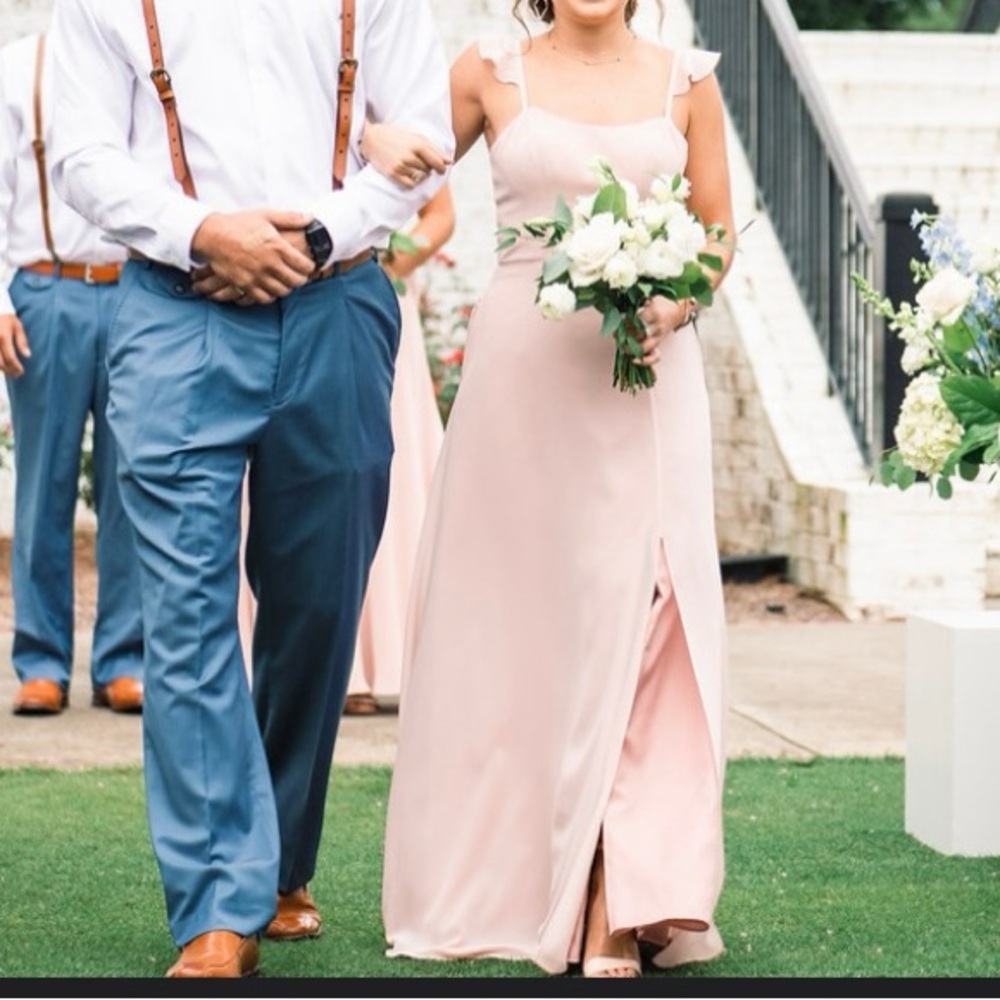 Mauve/blush pink gown/bridesmaid dress - Picture 8 of 8